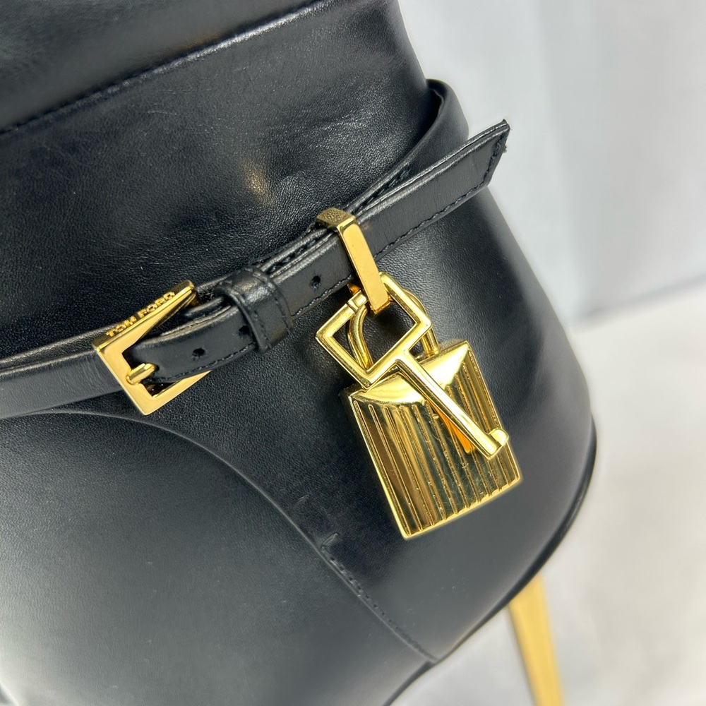 Tom Ford - Padlock 105 leather knee-high boots - Picture 4 of 10